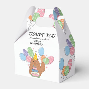 Red Persian Cat Longhair Thank You Favour Box
