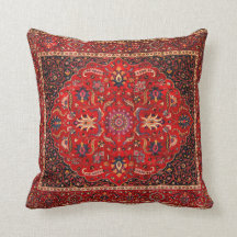 Red Persian Rug from Mashhad