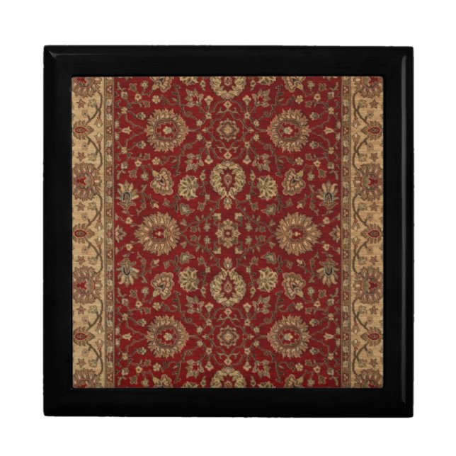 Red Persian scarlet arabesque tapestry Gift Box (Front)