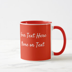 Red Personalise Message Coffee Cup Gift Mug