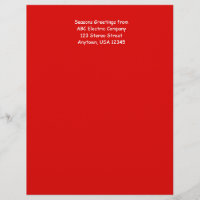 Red, Personalised Letterhead Stationery Paper