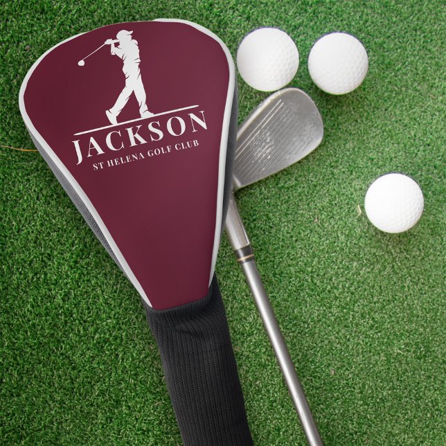 Red Personalised Monogram Golf Swing Head Cover (Creator Uploaded)