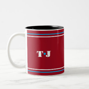 Red Personalised Two-Tone Coffee Mug
