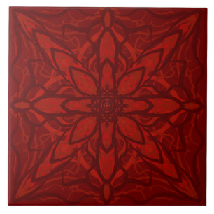 Red petal tile
