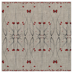 Red Petals Fabric