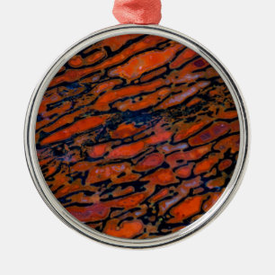 Red Petrified dinosaur bone Metal Tree Decoration