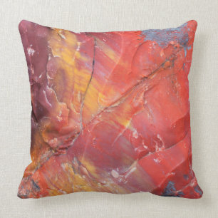 Red Petrified wood detail, Arizona Cushion