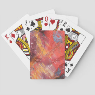 Red Petrified wood detail, Arizona Playing Cards