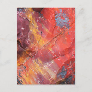 Red Petrified wood detail, Arizona Postcard
