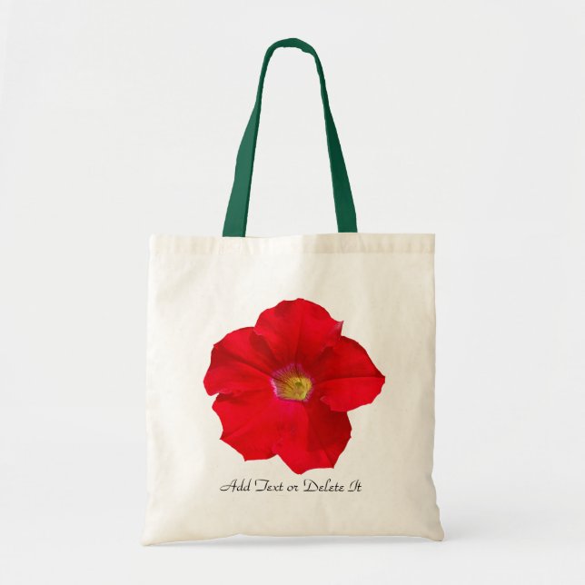 Red Petunia Tote Bag (Front)