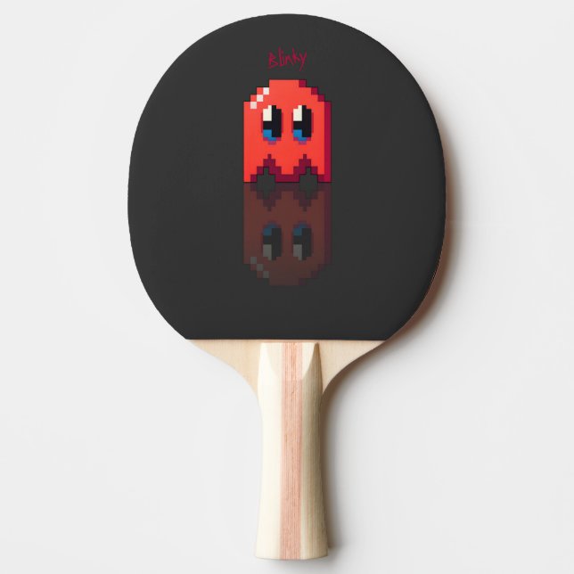 red phantom personal name fanart PacMan black Ping Pong Paddle (Front)