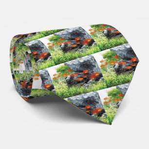 Red phantom tetras tie