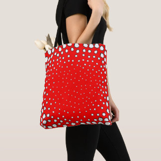 red pheasant bird inspired seamless patterned tote bag