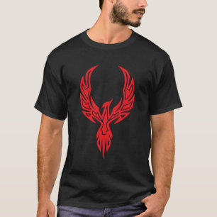 Red Phoenix Fire Bird Symbol Magic Fantasy Circle  T-Shirt