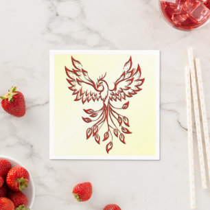 Red Phoenix Rises Napkin