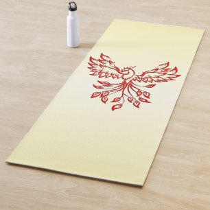 Red Phoenix Rises Yoga Mat