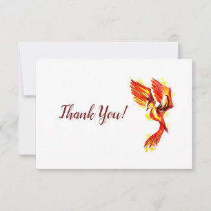 Red Phoenix Thank You Card