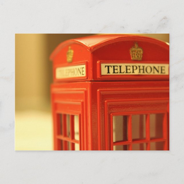 Red Phone Booth Postcard (Front)