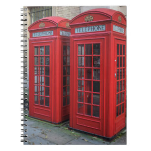 Red phone boxes notebook