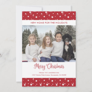 Red Photo New Home for the Holidays Cards