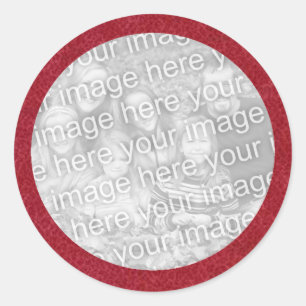 Red Photo Sticker Template