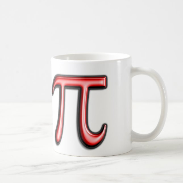 Red Pi Symbol Coffee Mug (Right)