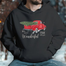 Red Pickup Truck Tartan Cute Christmas Tree