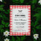 Red Picnic Plaid Cloth I Do BBQ Invitation