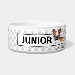 Red Piebald Cartoon French Bulldog