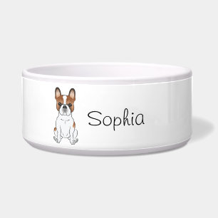 Red Piebald French Bulldog Cute Cartoon Dog & Name