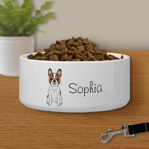 Red Piebald French Bulldog Cute Cartoon Dog & Name