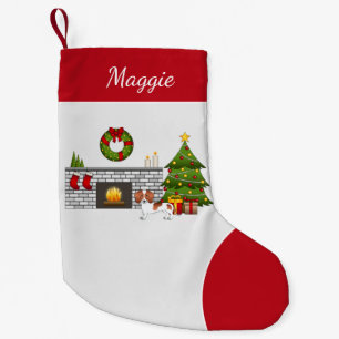 Red Pied Short Hair Dachshund Dog - Christmas Room Small Christmas Stocking