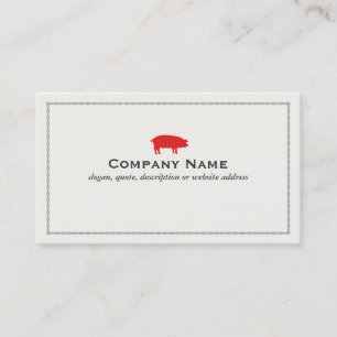 Red Pig Barbecue Pork Business Card