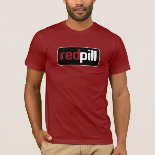 Red Pill™ Text Black Logo American Apparel T-Shi T-Shirt