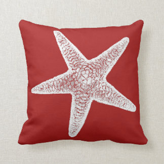 Red Pillow with Starfish