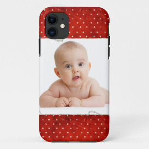 Red pin dots with photo Case-Mate iPhone case