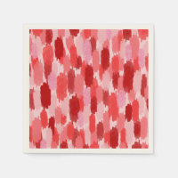 Red Pink Abstract Brushstrokes Pattern