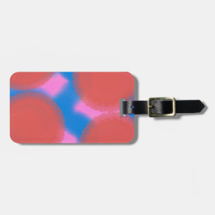 red pink and blue 56789 abstract art luggage tag