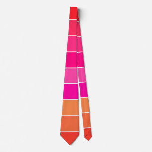 Red, Pink and Orange Stripes Tie