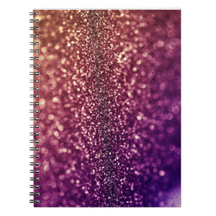 Red Pink and Purple Sparkle Glitter Notebook