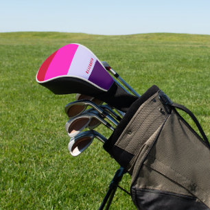 Red, Pink and Purple Stripes Pattern  Golf Head Cover