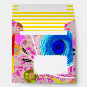 Red Pink blue envelope set