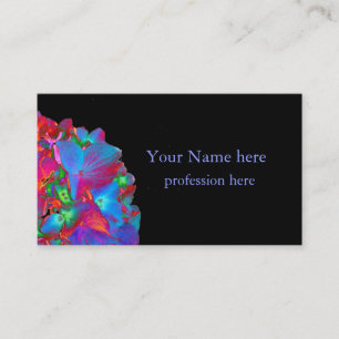 Red pink blue purple floral colourful floral business card