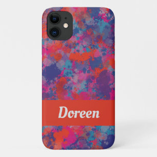 Red Pink Blue Purple Modern Colourful Drops Case-Mate iPhone Case