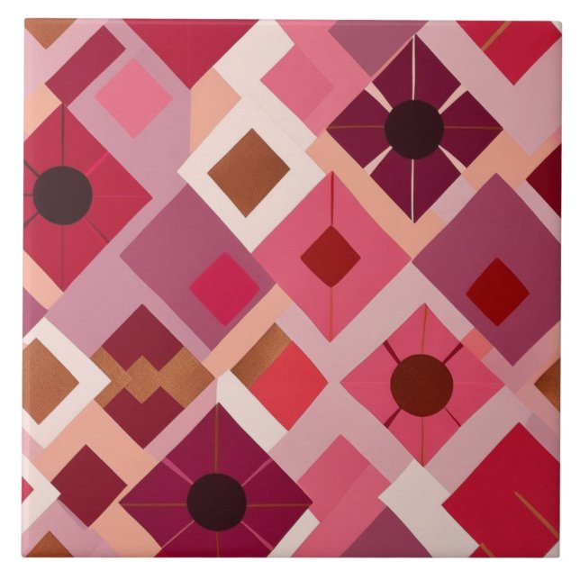 Red Pink Bronze Tile (Front)