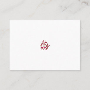 red pink brown illustration Design Place Card