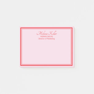 red pink business marketing custom post-it notes