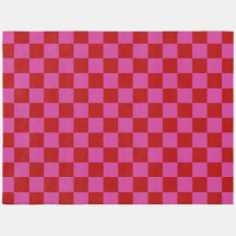 Red + Pink Check Chequered Chequerboard Pattern