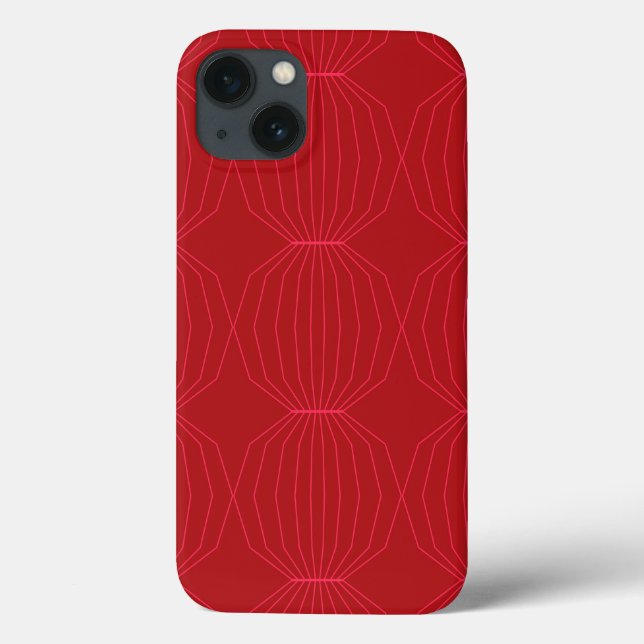 Red, pink, cool, unique, trendy, decorative art Case-Mate iPhone case (Back)