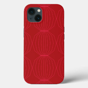 Red, pink, cool, unique, trendy, decorative art iPhone 13 case